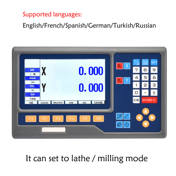 8 Languages 2 Axes 3 Axis LCD DRO Digital Readout Indicator